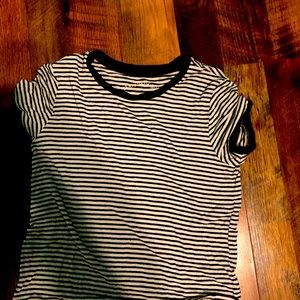 cute black and white striped super soft tee